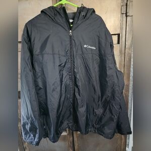 Columbia Watertight Fleece lined hooded rain jacket